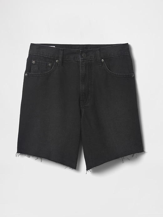bermuda en denim ample taille mi-haute style années 90