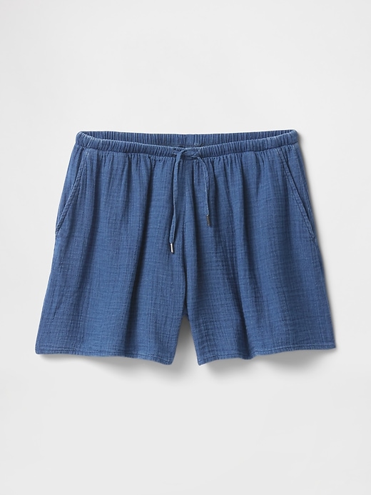 short en gaze de coton et denim facile à porter