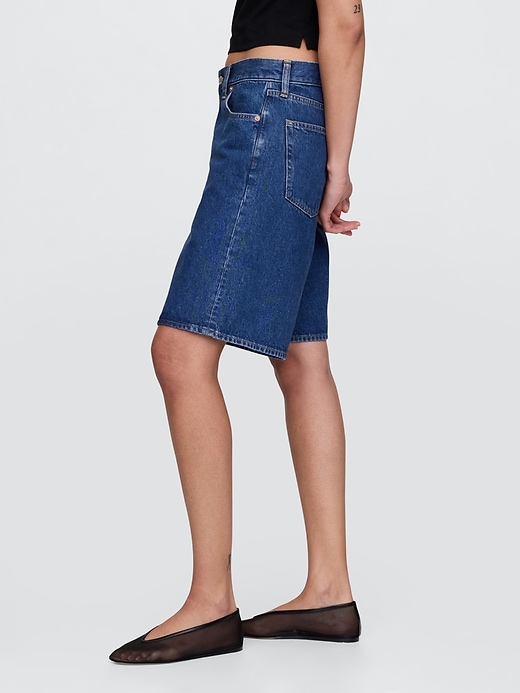 short en jean long taille mi-haute 11 pouces