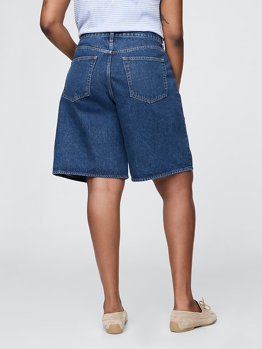 short en jean long taille mi-haute 11 pouces