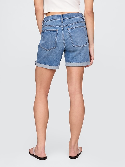 short en jean taille mi-haute 5 pouces style girlfriend