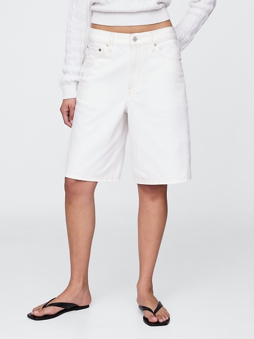 short en jean long taille mi-haute 11 pouces
