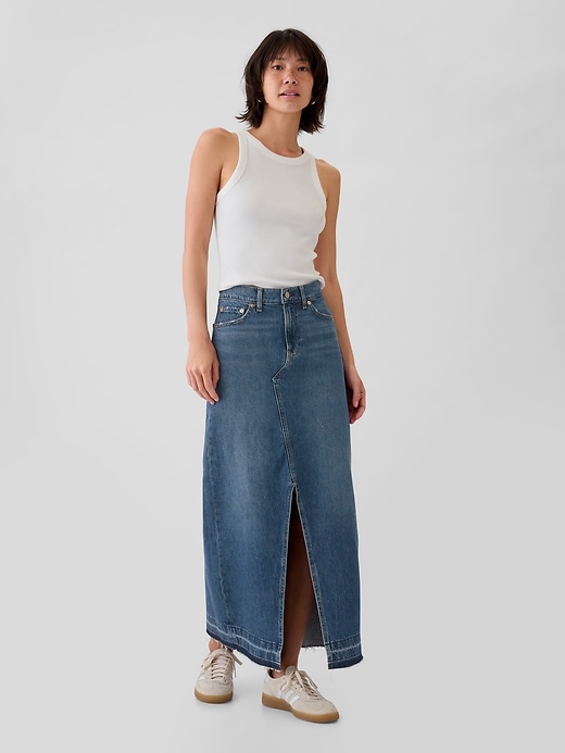 jupe longue en jean