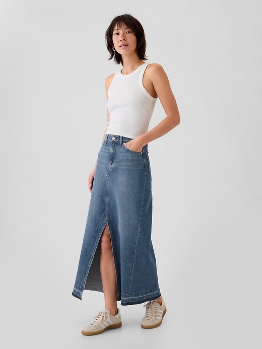 jupe longue en jean