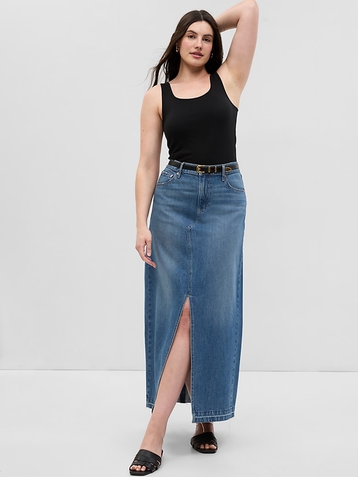 jupe longue en jean