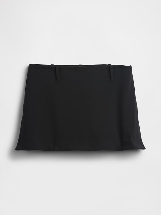jupe-short courte en sergé taille basse