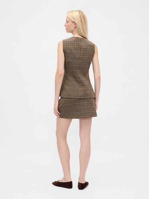 mini-jupe-short à chevrons