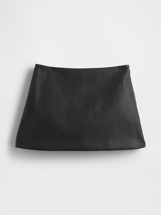 mini-jupe en cuir végétalien