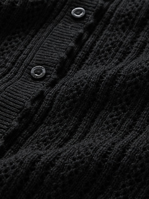 gilet en maille ajourée mélangée de lin