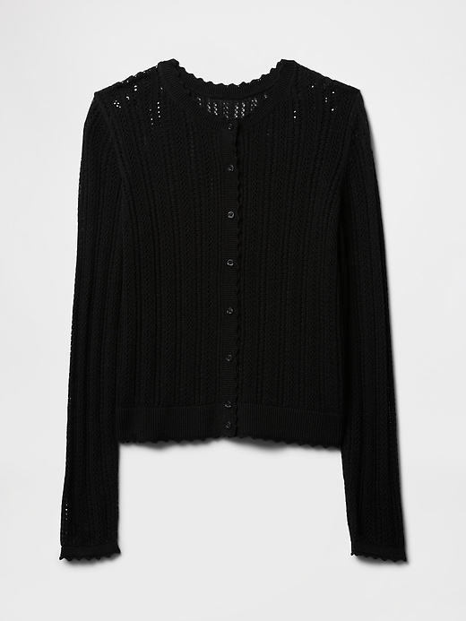 gilet en maille ajourée mélangée de lin