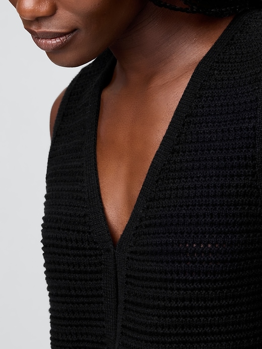 gilet 100 coton crocheté sur le devant