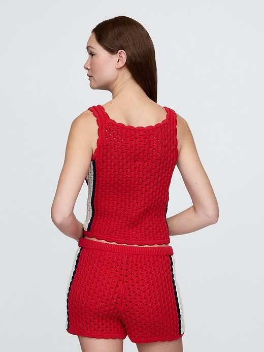débardeur court en crochet 100 coton