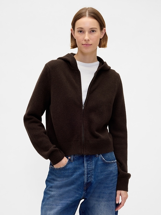 sweat à capuche zippé cashsoft