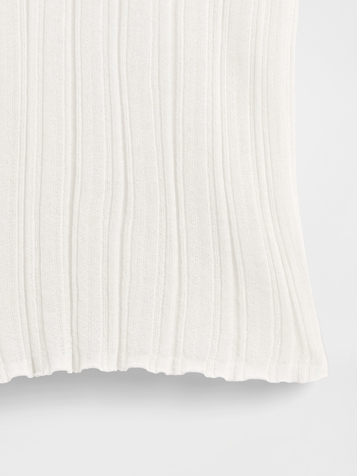 pull henley côtelé transparent