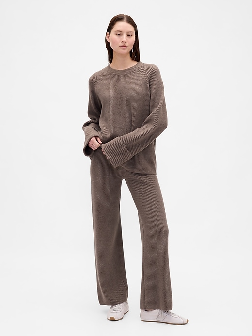 pantalon en maille cashsoft shaker-stitch