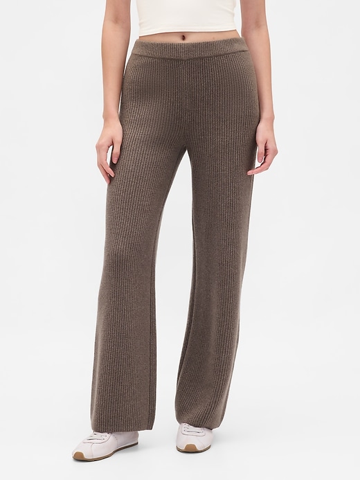 pantalon en maille cashsoft shaker-stitch