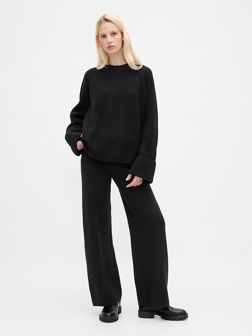 pantalon en maille cashsoft shaker-stitch