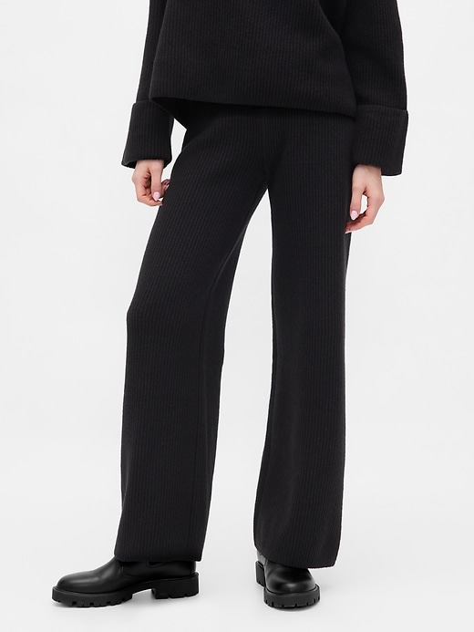 pantalon en maille cashsoft shaker-stitch