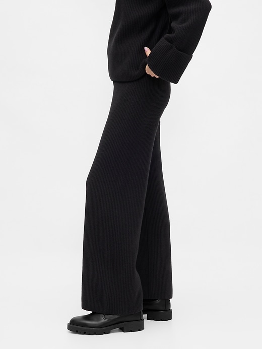 pantalon en maille cashsoft shaker-stitch