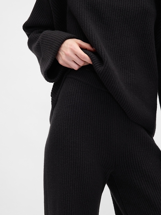 pantalon en maille cashsoft shaker-stitch