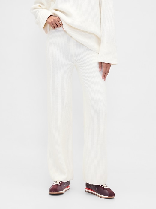 pantalon en maille cashsoft shaker-stitch