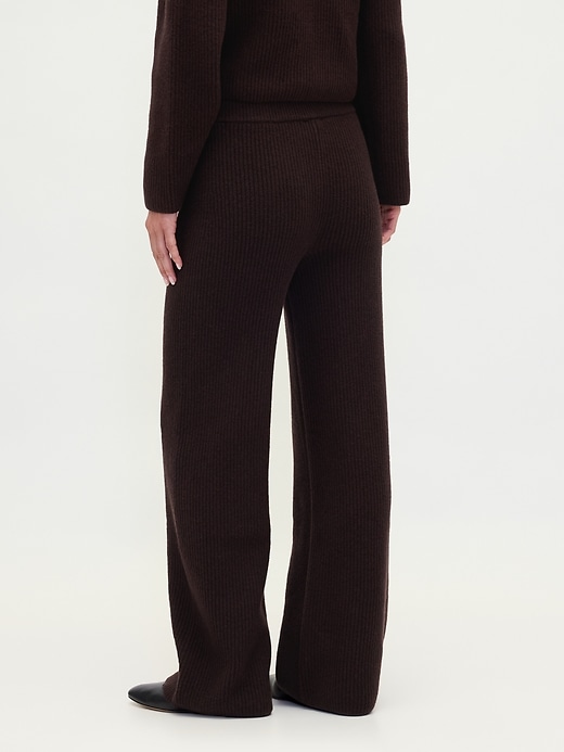 pantalon en maille cashsoft shaker-stitch