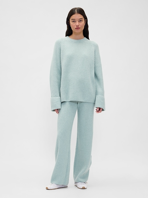 pantalon en maille cashsoft shaker-stitch