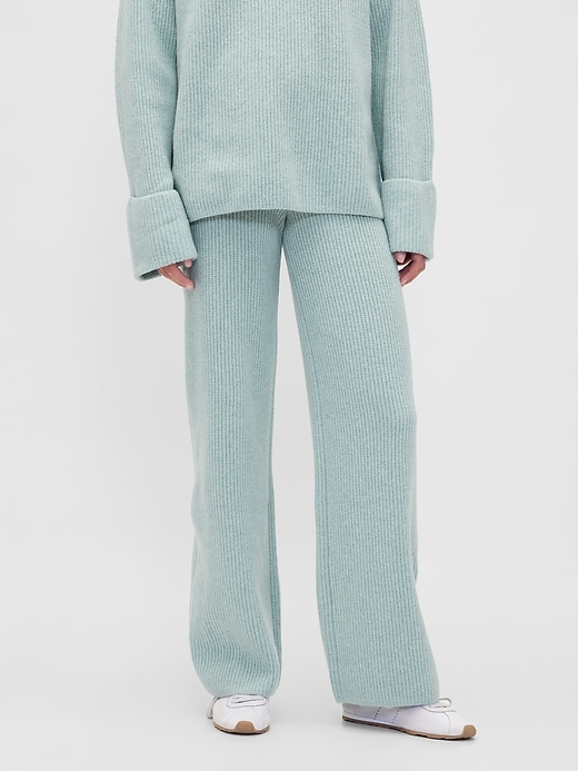 pantalon en maille cashsoft shaker-stitch