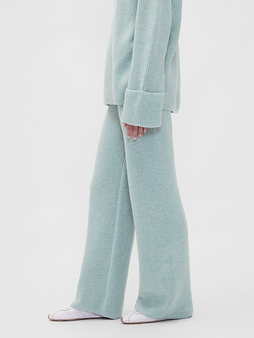 pantalon en maille cashsoft shaker-stitch