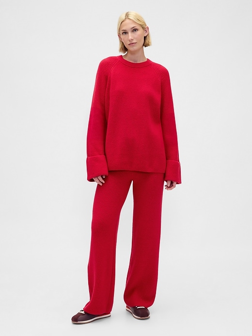 pantalon en maille cashsoft shaker-stitch