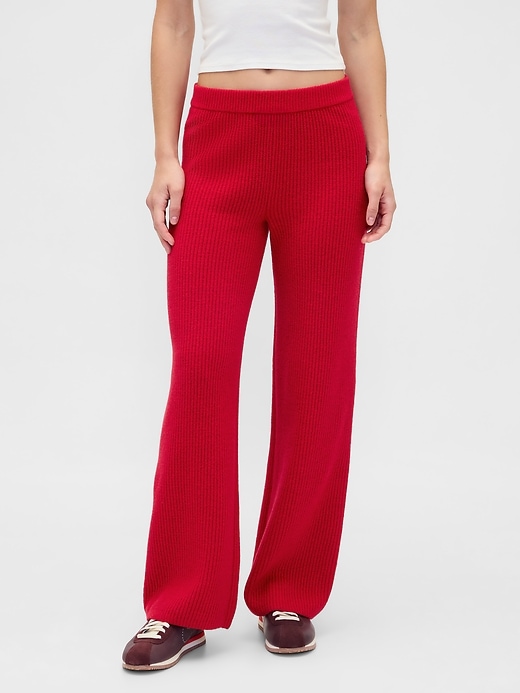 pantalon en maille cashsoft shaker-stitch