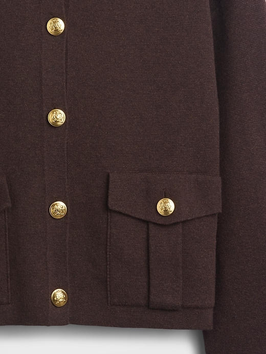 gilet cardigan en mélange de coton avec poches