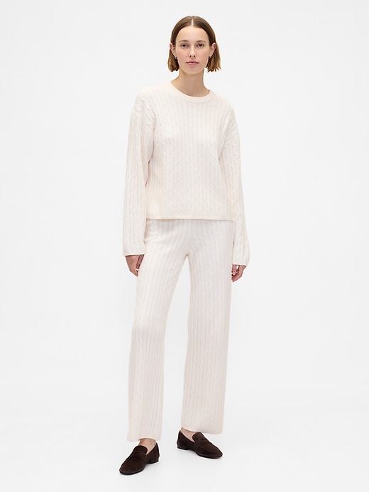 pantalon en maille torsadée cashsoft