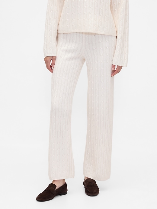 pantalon en maille torsadée cashsoft