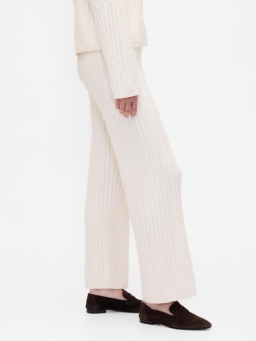 pantalon en maille torsadée cashsoft