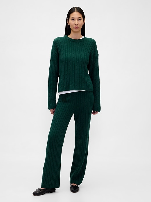 pantalon en maille torsadée cashsoft