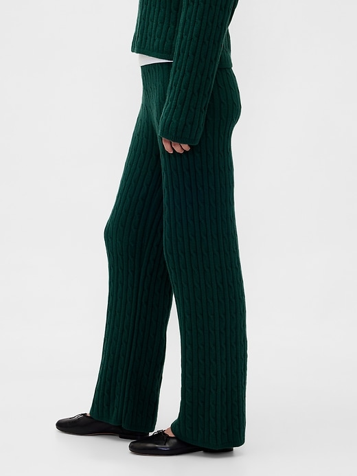 pantalon en maille torsadée cashsoft