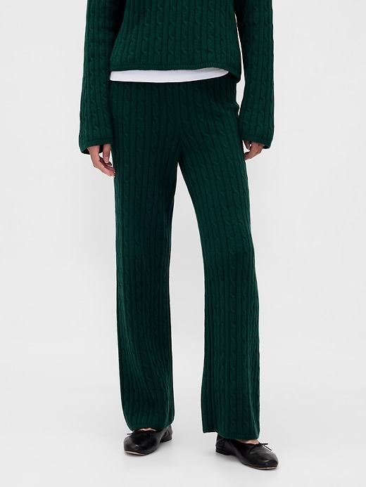 pantalon en maille torsadée cashsoft