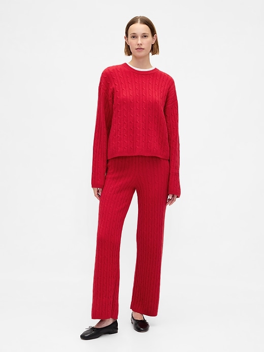 pantalon en maille torsadée cashsoft