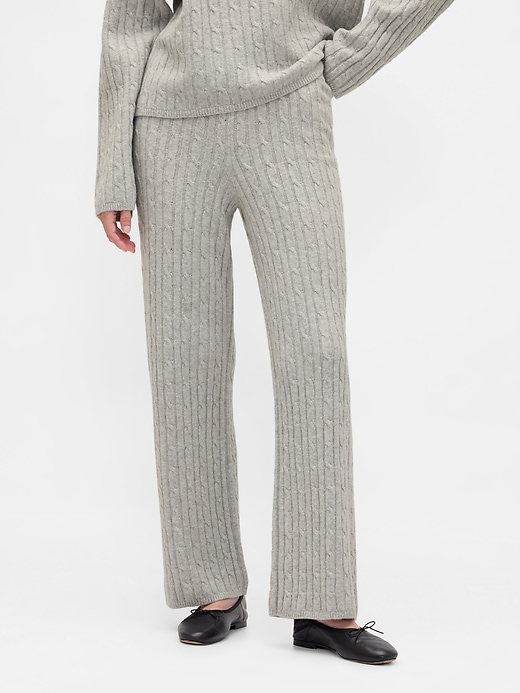 pantalon en maille torsadée cashsoft