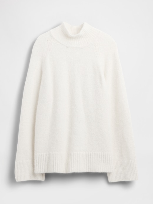 pull à col roulé oversize duveteux