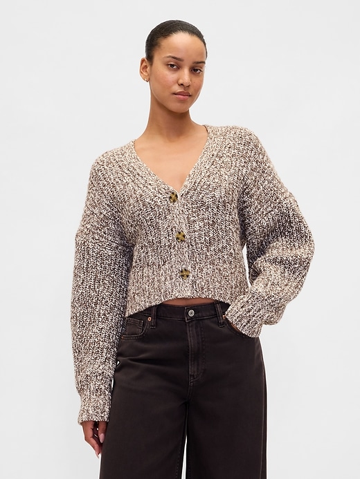 gilet court en mélange de coton