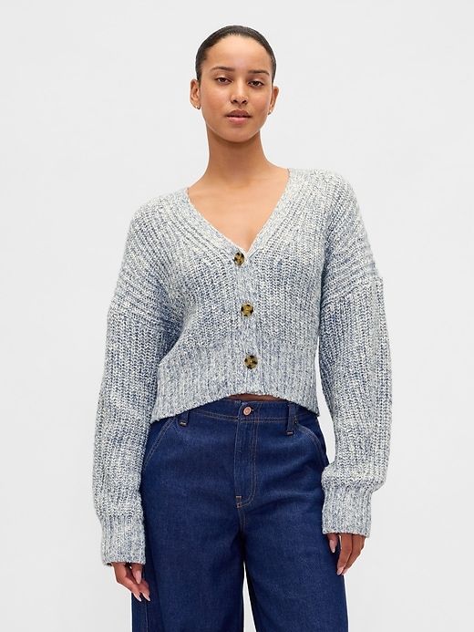 gilet court en mélange de coton