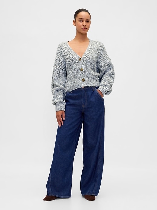 gilet court en mélange de coton