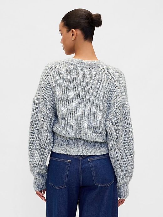 gilet court en mélange de coton
