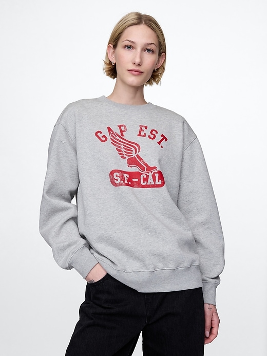 sweat-shirt tunique vintagesoft à logo gap