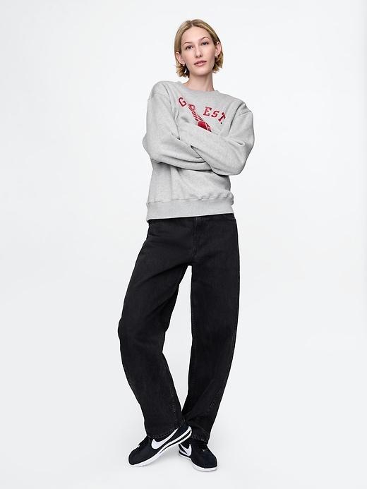 sweat-shirt tunique vintagesoft à logo gap