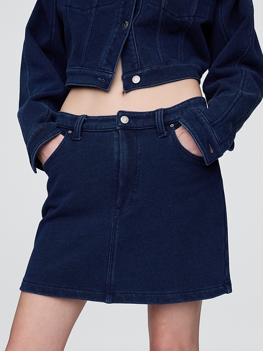 jupe en denim éponge français