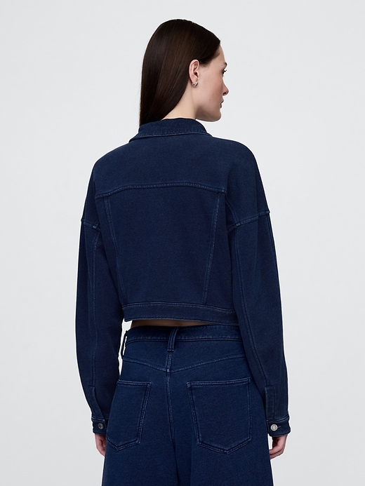 veste courte en denim french terry icon