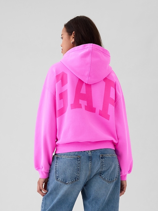 sweat à capuche court vintagesoft avec logo